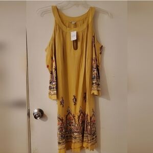 CATO BOHO YELLOW DRESS